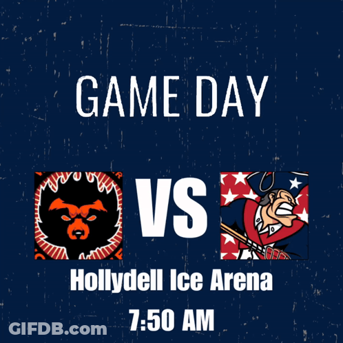 Hollydell Ice Arena Bears Patriots Game Poster GIF