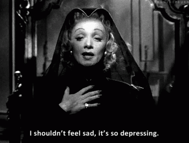 Hollywood Actress Depressed Marlene Dietrich Singing GIF