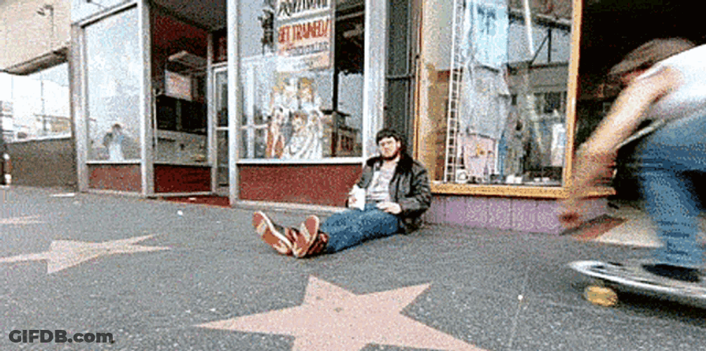 Hollywood Blvd Skateboarding GIF