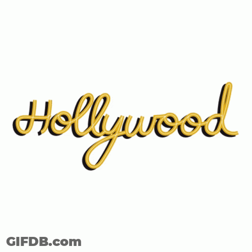 Hollywood Cursive Text GIF