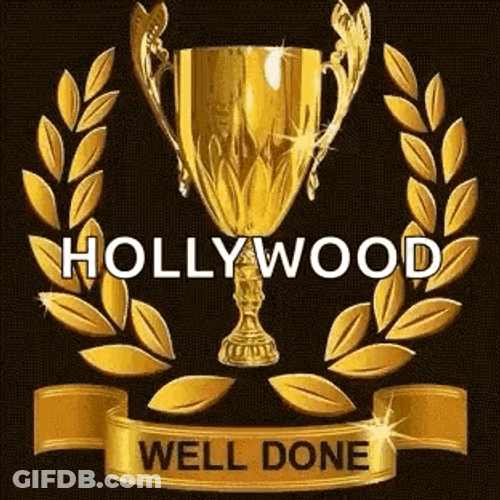 Hollywood Trophy Well Done GIF