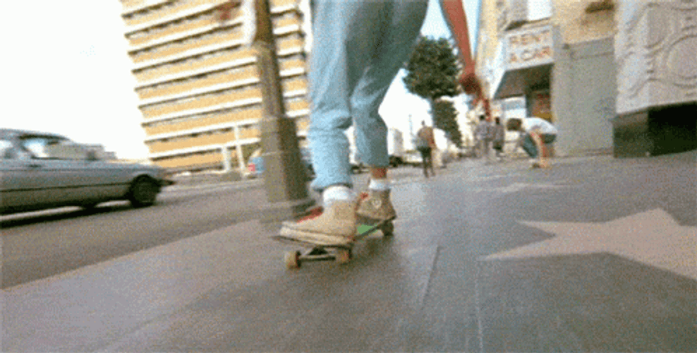Hollywood Walk Of Fame Boulevard Skateboarding GIF