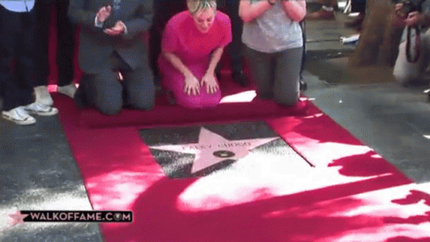 Hollywood Walk Of Fame Kaley Cuoco GIF