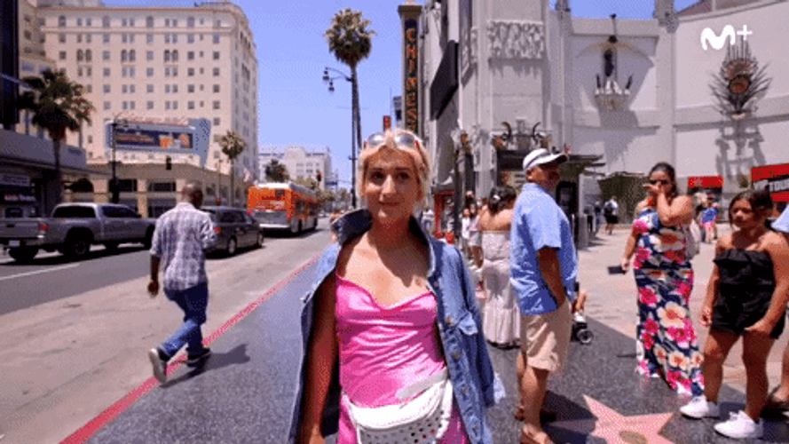 Hollywood Walk Of Fame Susi Walking GIF