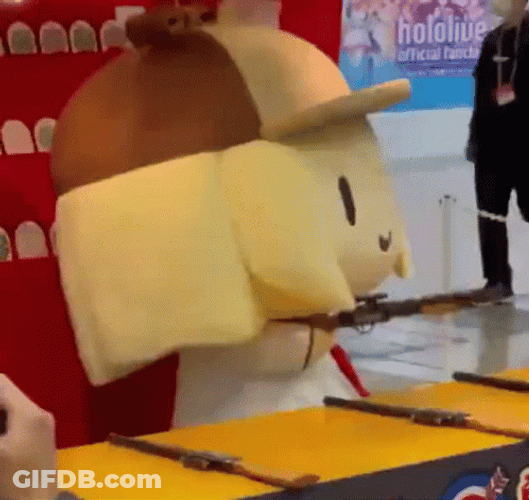 Hololive Smol Ame Playing With Fake Gun GIF