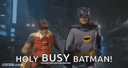 Holy Busy Batman Men Running GIF