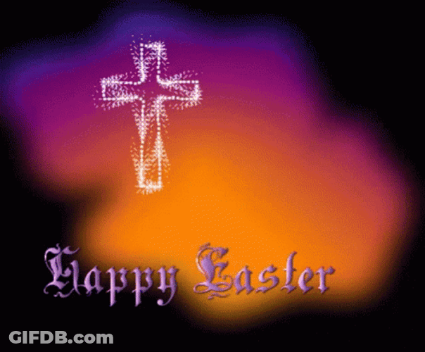 Holy Cross God Is Risen Good Morning Happy Easter GIF