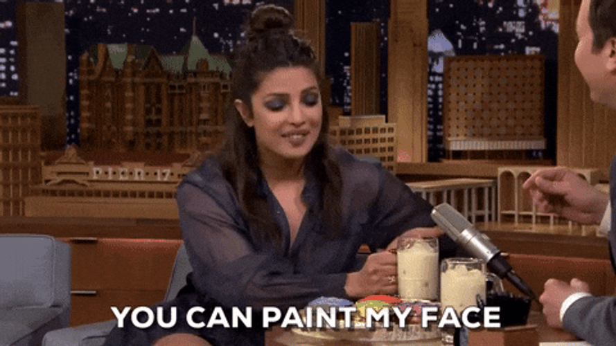 Holy Moly Meme Face Paint GIF