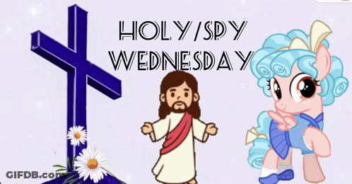 Holy Spy Wednesday Poster With Jesus And Pony GIF