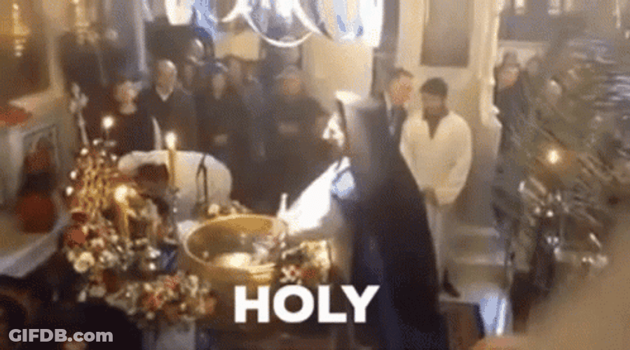 Holy Water Theophany Orthodox Priest Spray Ceremony GIF