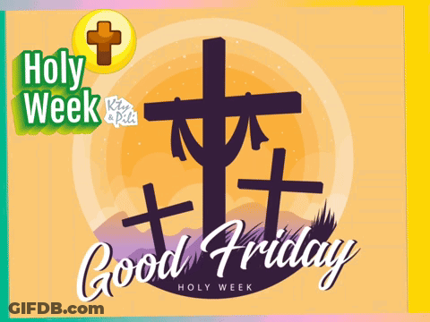 Holy Week Poster With Crosses Good Friday GIF