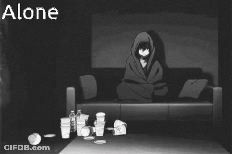 Home Alone Depressed Anime GIF