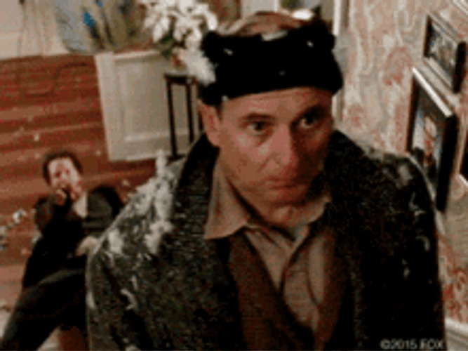Home Alone Harry Lime Falls Off Stairs GIF