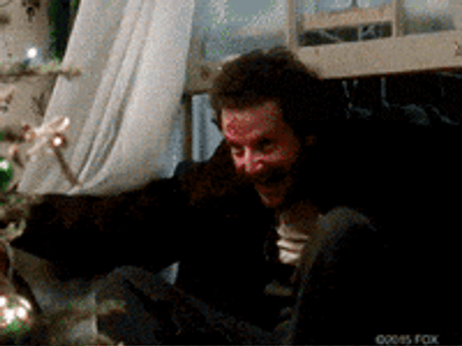 Home Alone Marv Stepping On Broken Glasses GIF