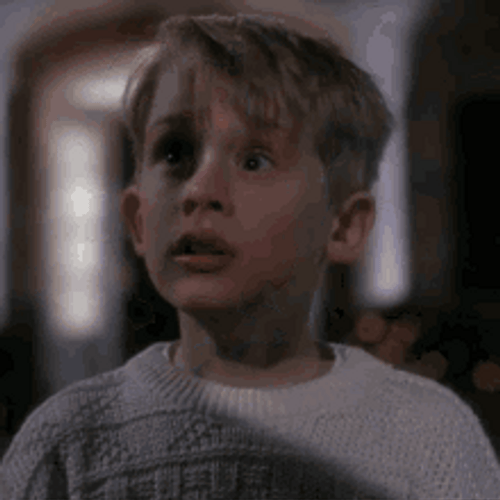 Home Alone Scared Kid Running GIF