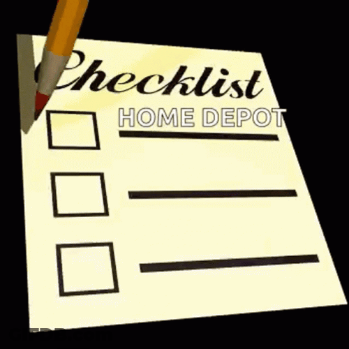 Home Depot Check List GIF
