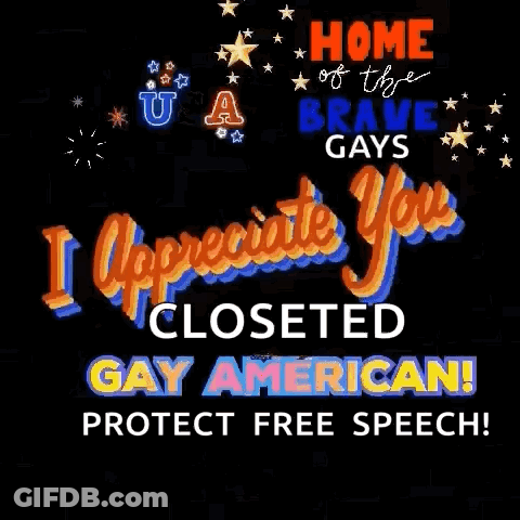 Home Of The Brave Gays I Appreciate You Gay American Protect Free Speech GIF