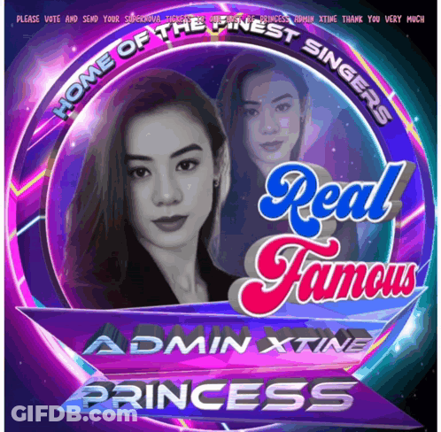 Home Of The Finest Singers Real Famous Admin Xtine Princess Logo GIF