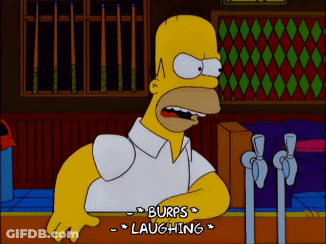 Home Simpson Burp Everyone Laugh GIF