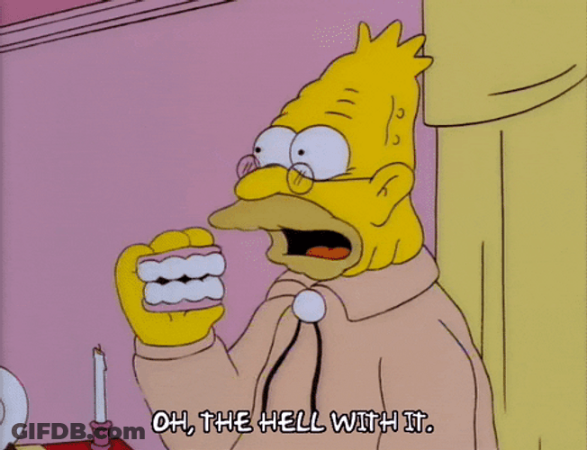 Home Simpson Dentures  No Teeth GIF