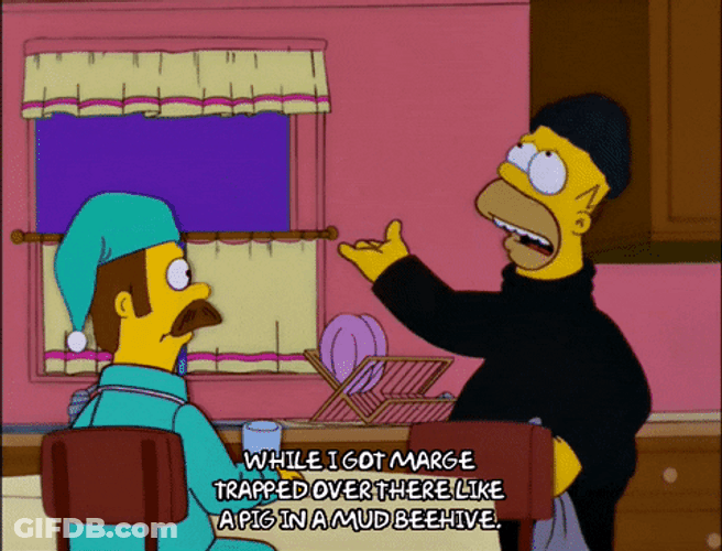 Home Simpson Wearing All Black GIF