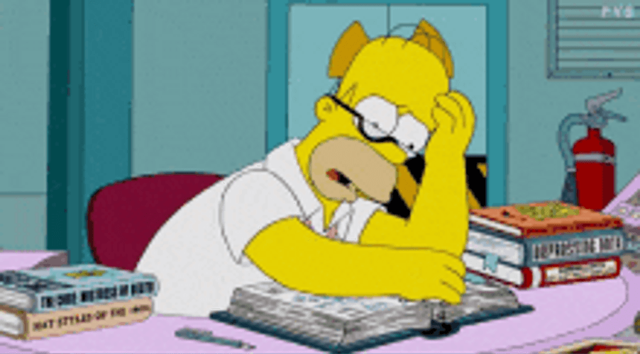 Home Simpsons College Studying GIF