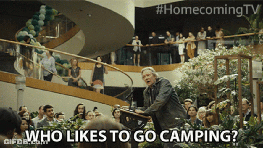 Homecoming Principal Asking Who Likes To Go Camping GIF