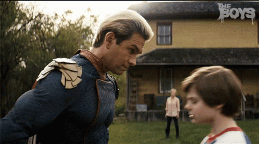Homelander Hugged By Ryan Butcher GIF