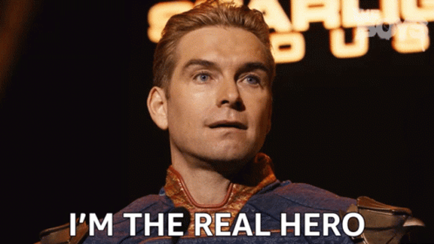 Homelander Meme I'm The Hero GIF