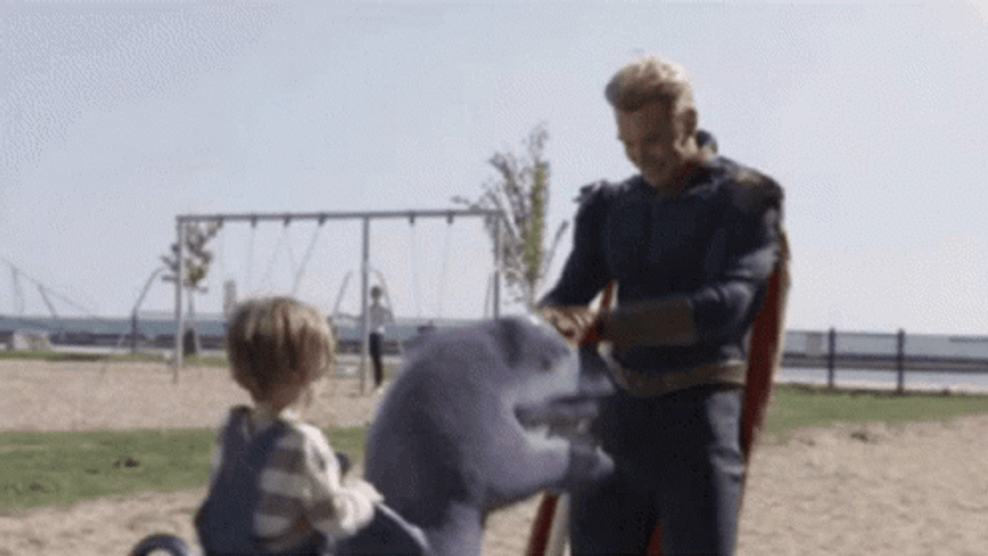 Homelander Meme Playground Dinosaur GIF