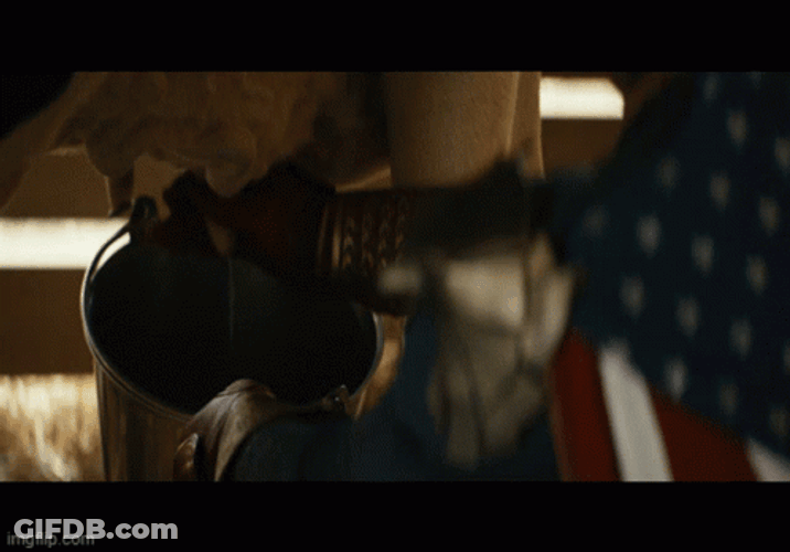 Homelander Milk Milking Cow To Drink Fresh Milk GIF