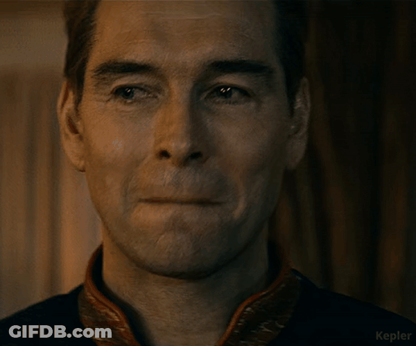 Homelander Milk Smirk GIF