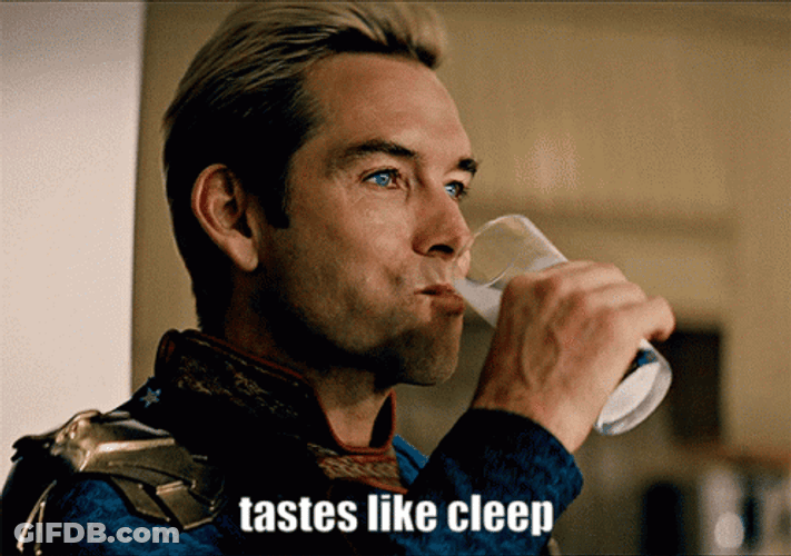 Homelander Milk Tastes Like Clean GIF