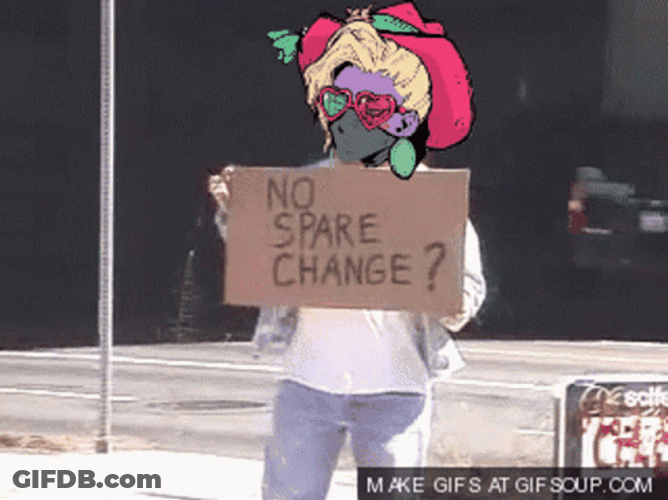 Homeless Asking Spare Change Animation GIF