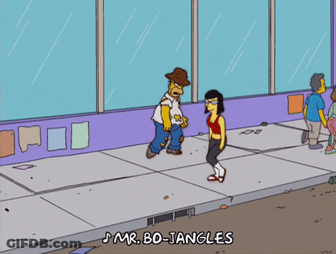 Homeless Beggar Homer Simpson Singing GIF