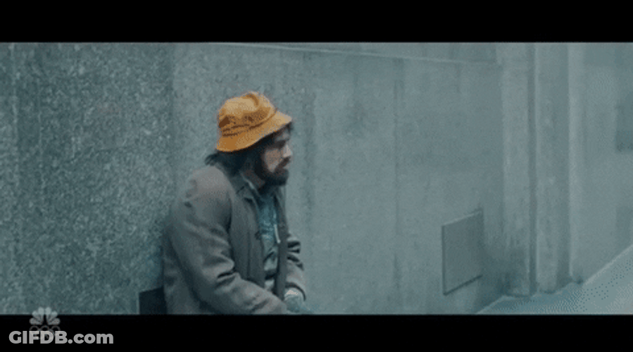 Homeless James Franco Christmas Charity GIF
