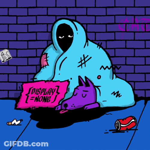 Homeless Person With Dog Street Animation GIF