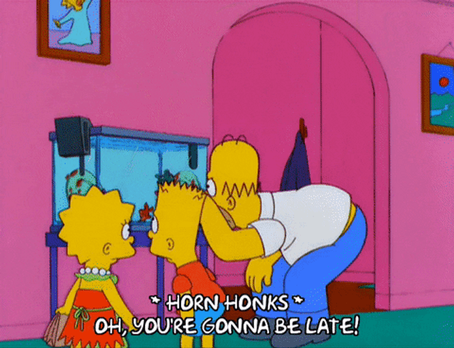 Homer And Bart Looking At Aquarium The Simpsons GIF