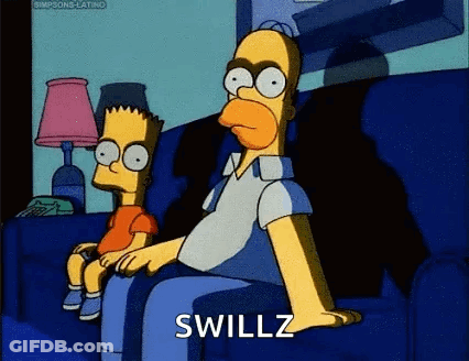 Homer And Bart Simpson Watching TV On Couch GIF