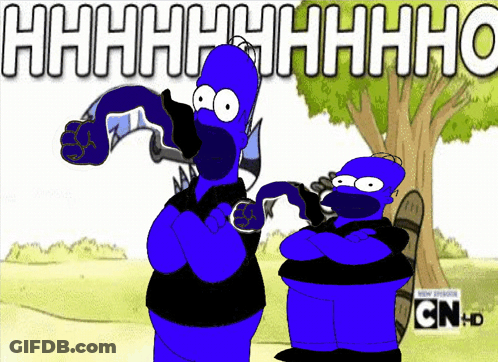 Homer And Bart Simpson With CN HD Logo GIF