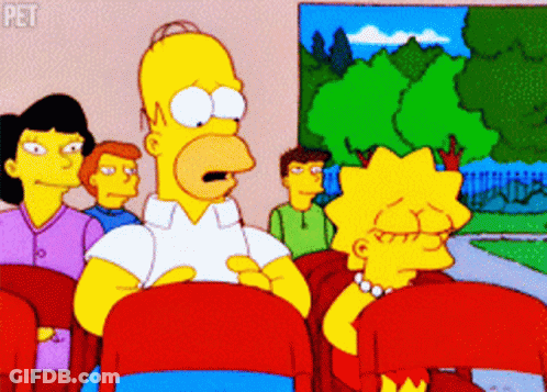 Homer And Lisa Simpson Sitting GIF