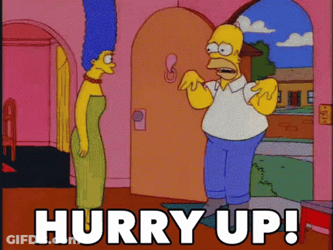 Homer And Marge Simpson Hurry Up GIF