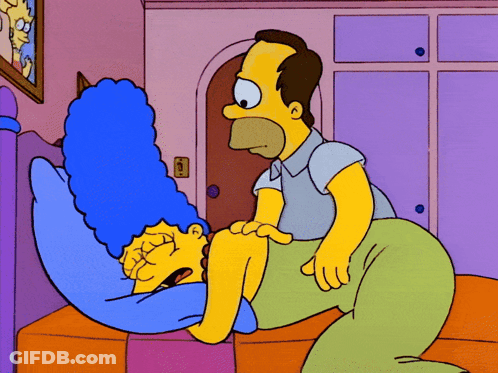 Homer And Marge Simpson In Bed GIF