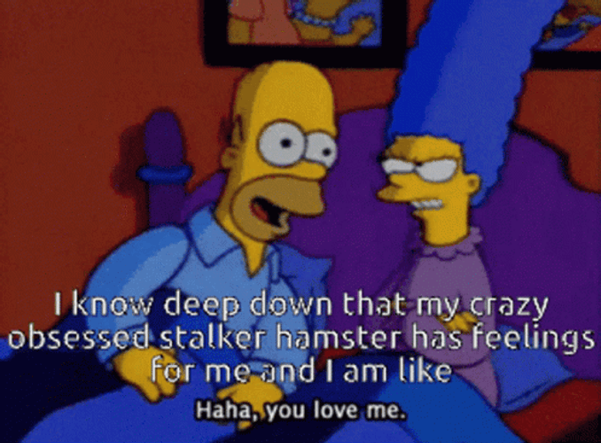 Homer And Marge Simpson Love Me GIF