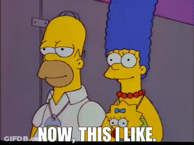 Homer And Marge Simpson Talking GIF