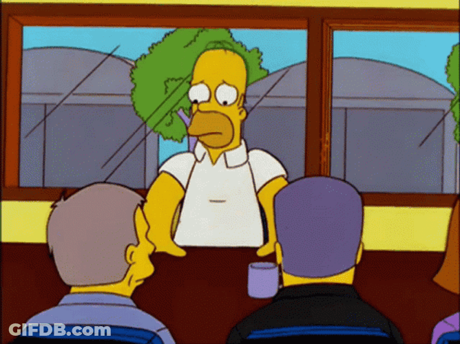 Homer Bumping To Cactus Doh GIF