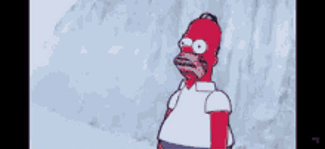 Homer Bush Red Skin Color GIF