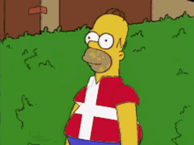 Homer Bush Simpson Denmark Italy Shirt GIF