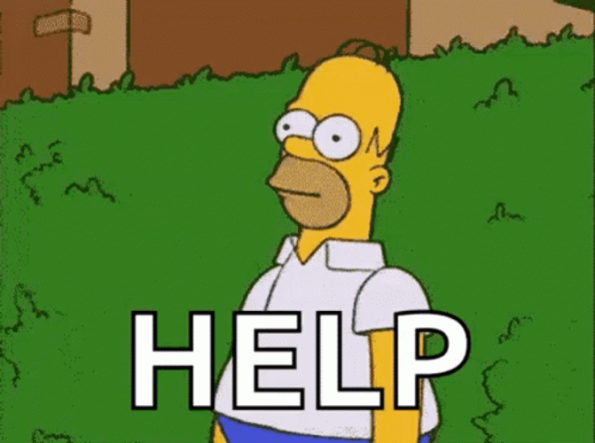 Homer Bush Simpson Help GIF