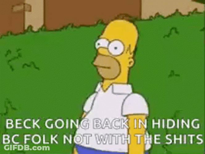 Homer Bushes Beck Going Back Hiding Meme GIF
